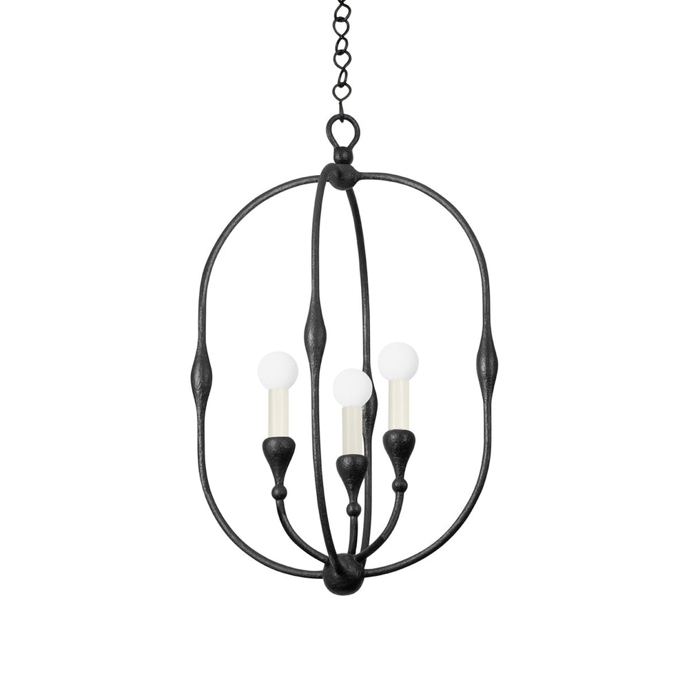 Hudson Valley Canada - Three Light Lantern - Baltic - Aged Iron- Union Lighting Luminaires Decor