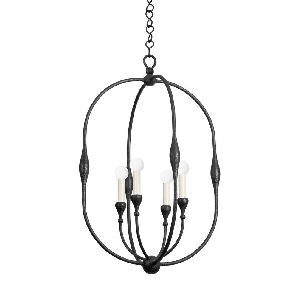 Hudson Valley Canada - Four Light Lantern - Baltic - Aged Iron- Union Lighting Luminaires Decor