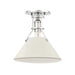 Hudson Valley Canada - One Light Semi Flush Mount - Painted No.2 - Polished Nickel/Off White- Union Lighting Luminaires Decor