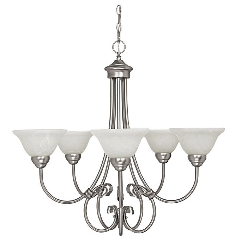 Capital Lighting - Five Light Chandelier - Hometown - Matte Nickel- Union Lighting Luminaires Decor