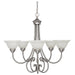Capital Lighting - Five Light Chandelier - Hometown - Matte Nickel- Union Lighting Luminaires Decor