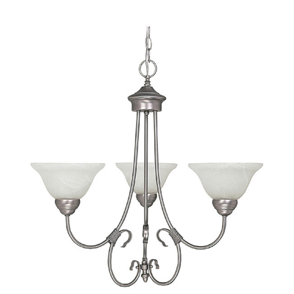Capital Lighting - Three Light Chandelier - Hometown - Matte Nickel- Union Lighting Luminaires Decor