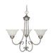Capital Lighting - Three Light Chandelier - Hometown - Matte Nickel- Union Lighting Luminaires Decor
