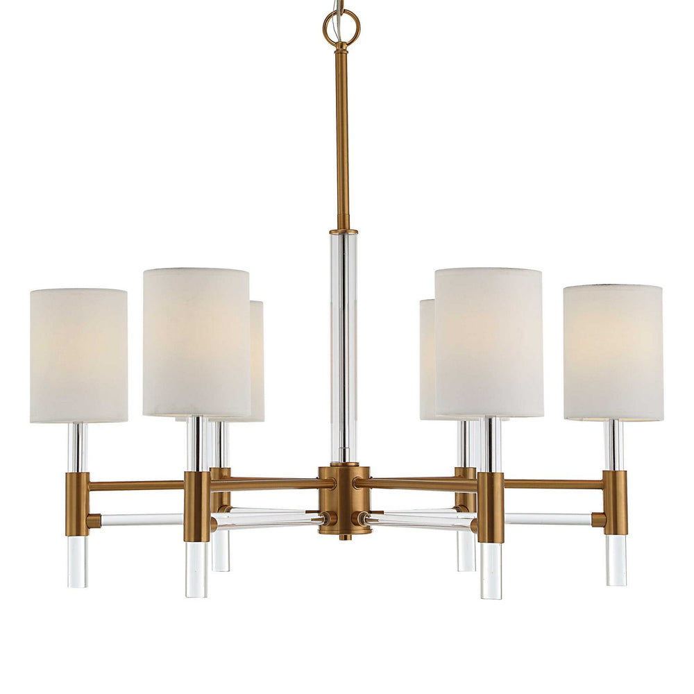 Uttermost - Six Light Chandelier - Welkin - Warm Brass- Union Lighting Luminaires Decor