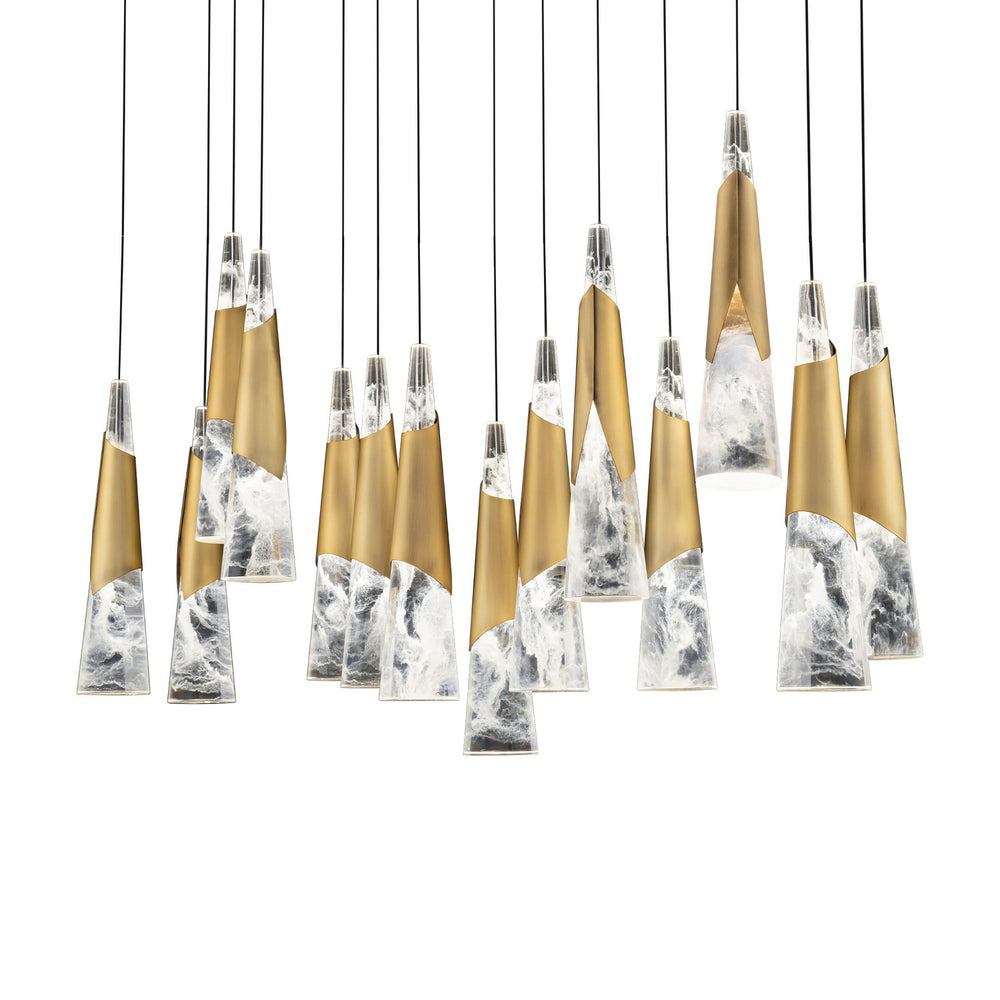 Modern Forms Canada - LED Pendant - Kilt - Aged Brass- Union Lighting Luminaires Decor