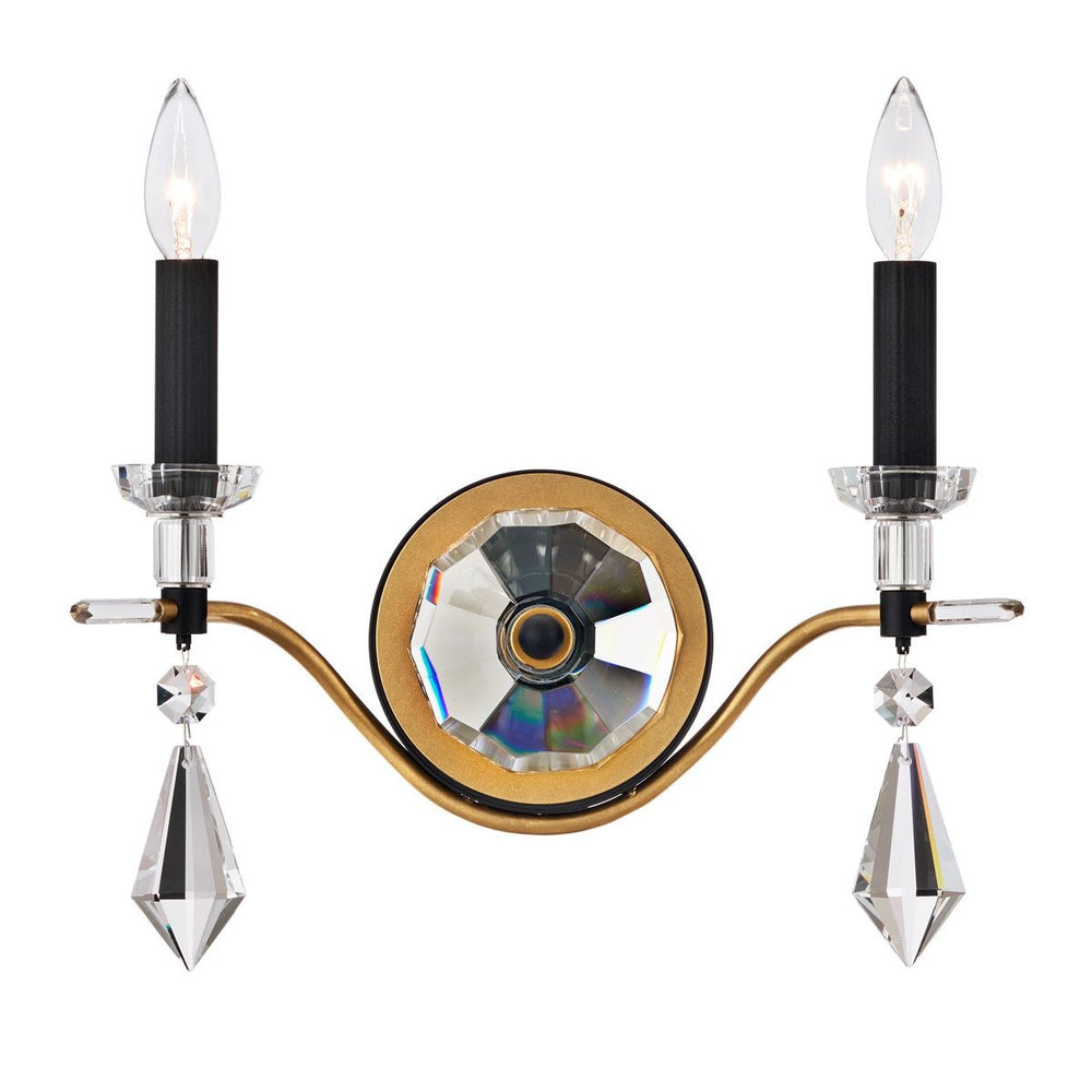 Schonbek - Two Light Wall Sconce - Tempest - Soft Gold/Black- Union Lighting Luminaires Decor