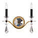 Schonbek - Two Light Wall Sconce - Tempest - Soft Gold/Black- Union Lighting Luminaires Decor