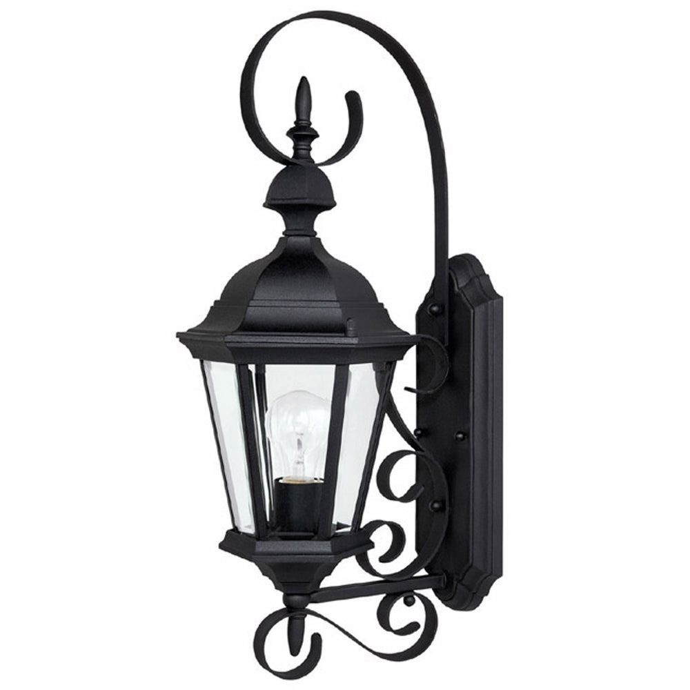 Capital Lighting - One Light Outdoor Wall Lantern - Carriage House - Black- Union Lighting Luminaires Decor