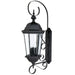 Capital Lighting - Three Light Outdoor Wall Lantern - Carriage House - Black- Union Lighting Luminaires Decor