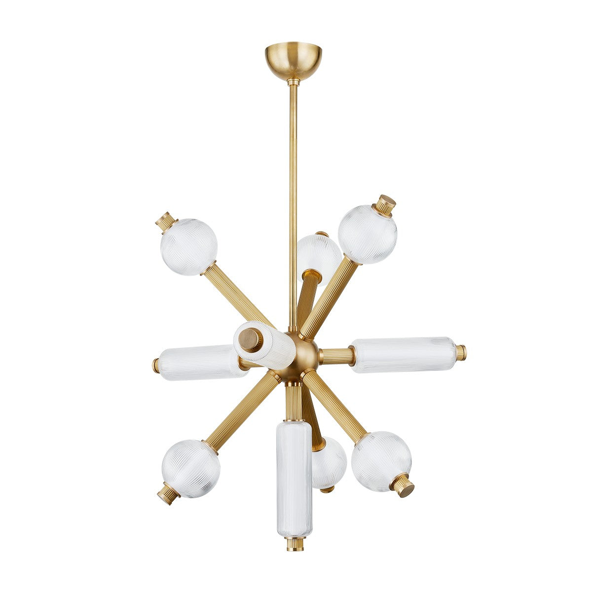 Corbett Lighting - LED Chandelier - Atom - Vintage Brass- Union Lighting Luminaires Decor
