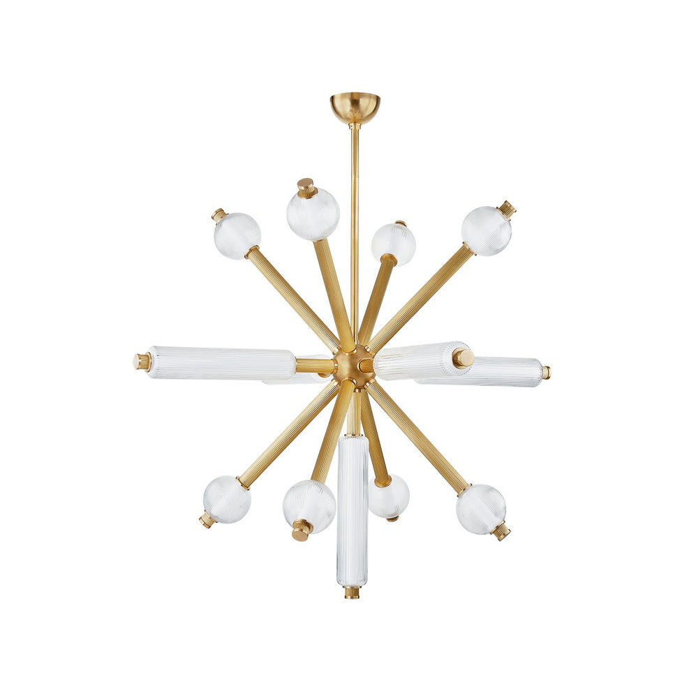 Corbett Lighting Canada - LED Chandelier - Atom - Vintage Brass- Union Lighting Luminaires Decor