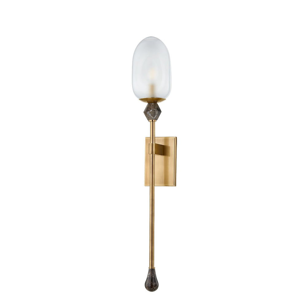 Corbett Lighting Canada - One Light Wall Sconce - Daith - Vintage Brass- Union Lighting Luminaires Decor