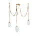 Corbett Lighting - Three Light Chandelier - Daith - Vintage Brass- Union Lighting Luminaires Decor