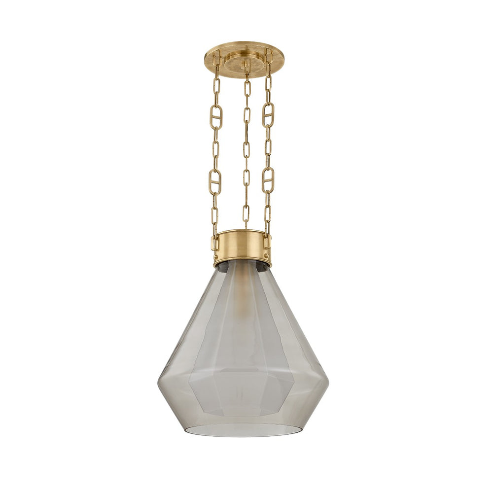 Corbett Lighting Canada - One Light Pendant - Tragus - Vintage Brass- Union Lighting Luminaires Decor