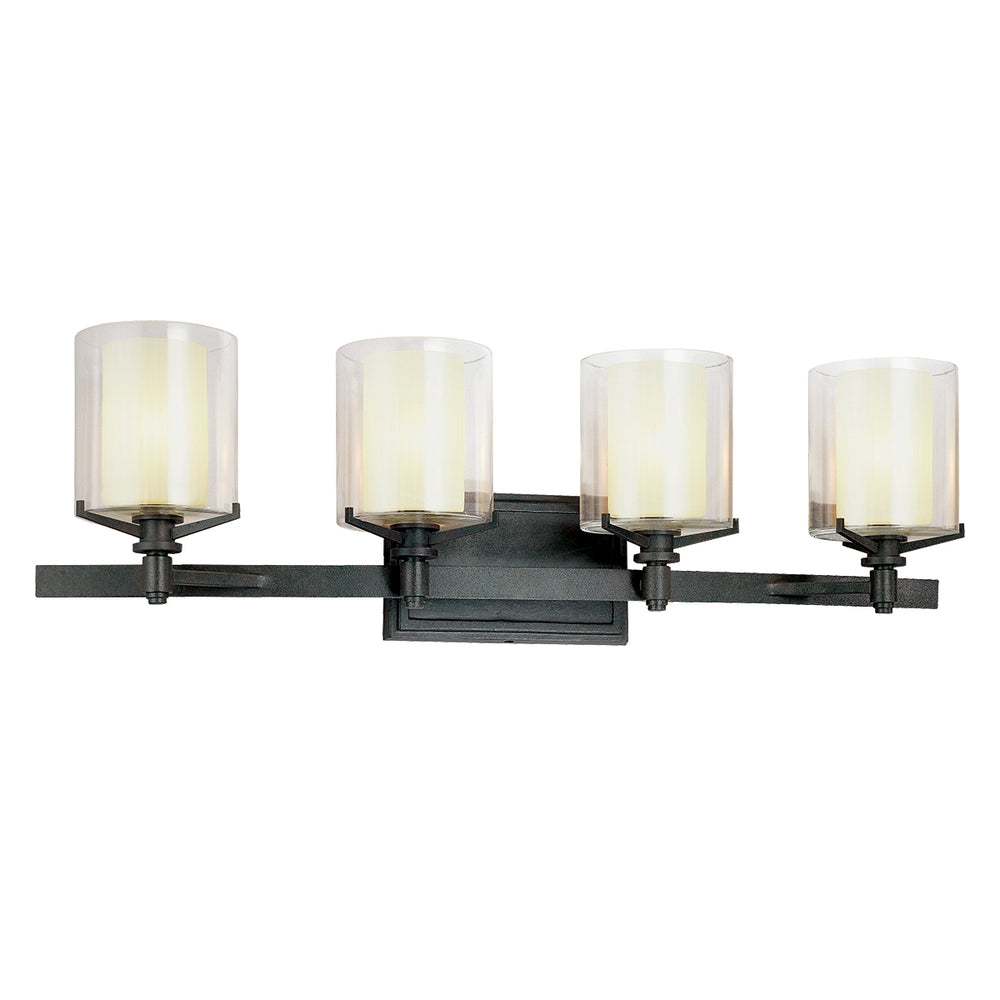 Troy Lighting Canada - Four Light Bath and Vanity - Arcadia - French Iron- Union Lighting Luminaires Decor