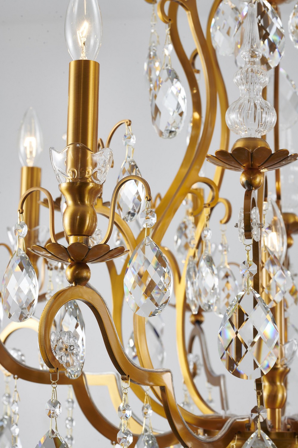 Bethel International Canada - Nine Light Chandelier - Antique Brass- Union Lighting Luminaires Decor