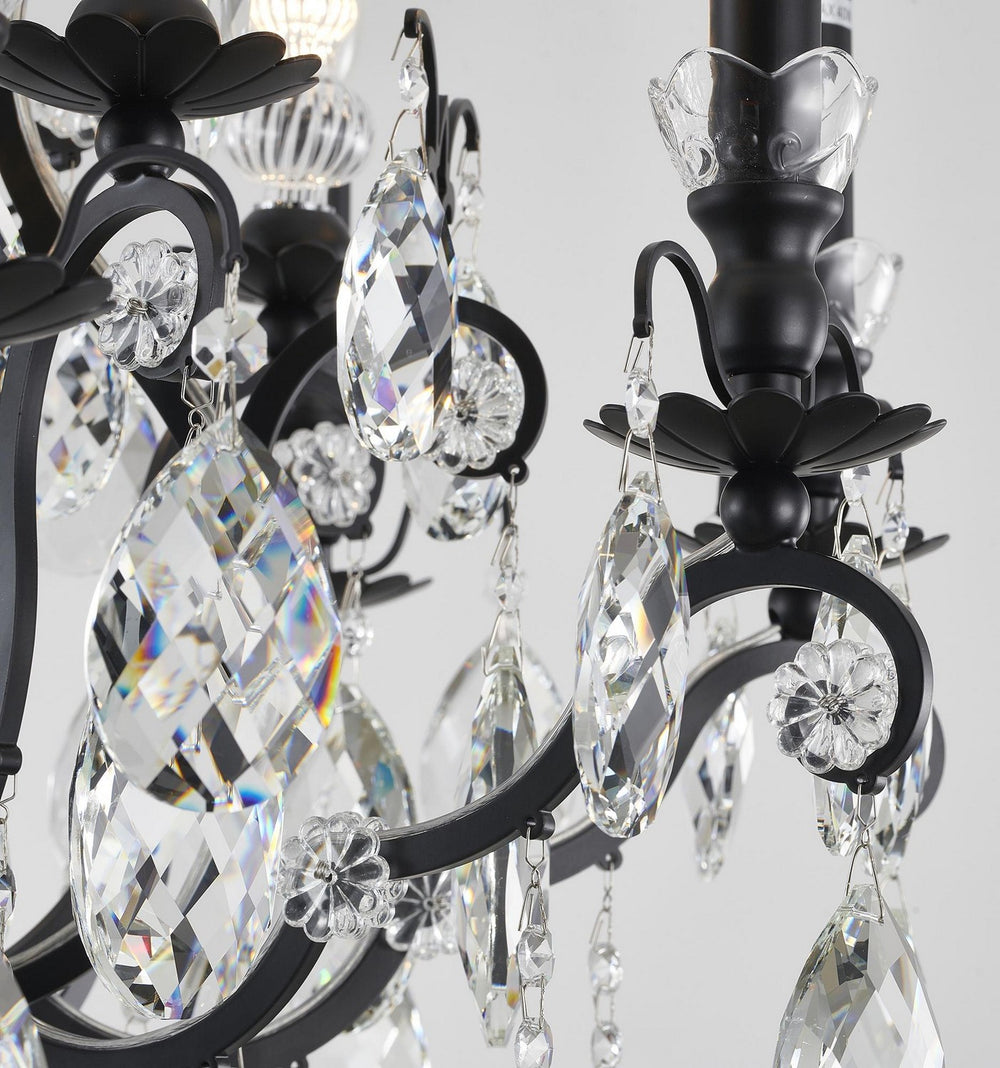 Bethel International Canada - Eight Light Chandelier - Matte Black- Union Lighting Luminaires Decor
