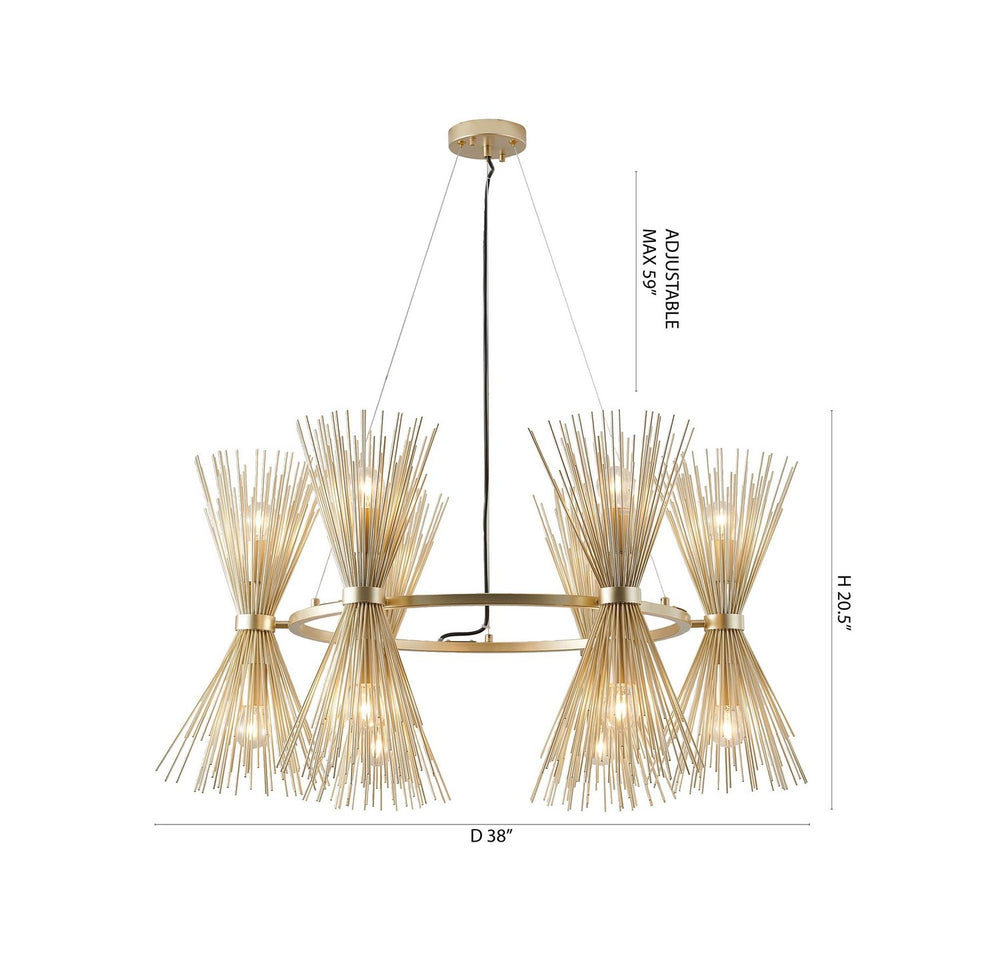 Bethel International Canada - 12 Light Chandelier - Gold- Union Lighting Luminaires Decor