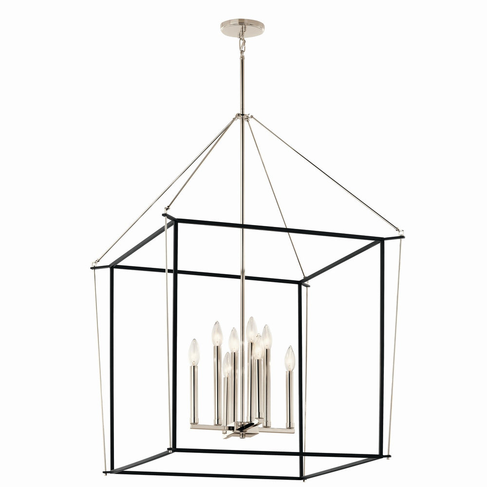 Kichler Canada - Eight Light Foyer Pendant - Eisley - Polished Nickel- Union Lighting Luminaires Decor