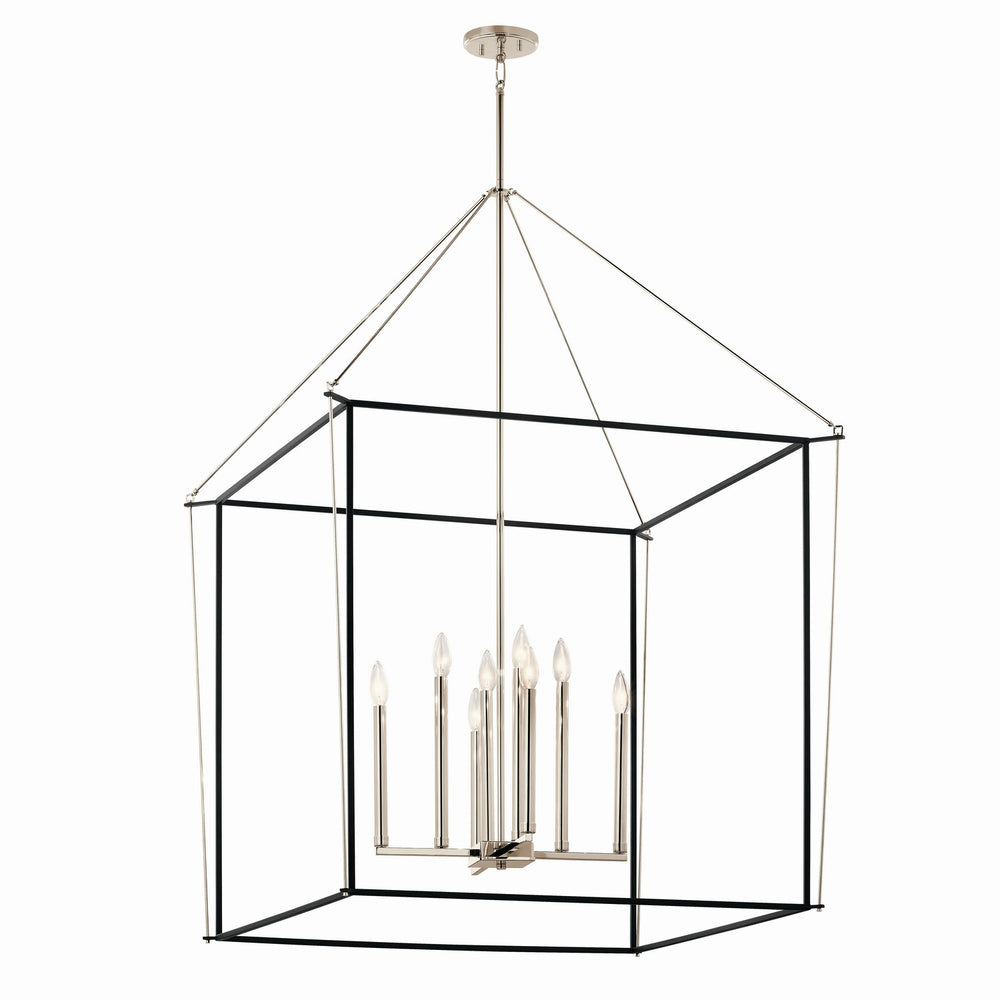 Kichler Canada - Eight Light Foyer Pendant - Eisley - Polished Nickel- Union Lighting Luminaires Decor