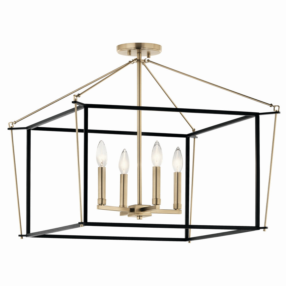 Kichler Canada - Four Light Semi Flush Mount - Eisley - Champagne Bronze- Union Lighting Luminaires Decor