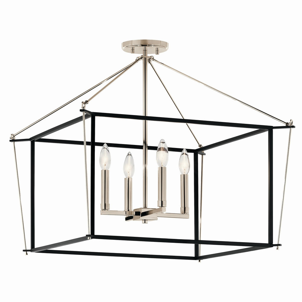 Kichler Canada - Four Light Semi Flush Mount - Eisley - Polished Nickel- Union Lighting Luminaires Decor
