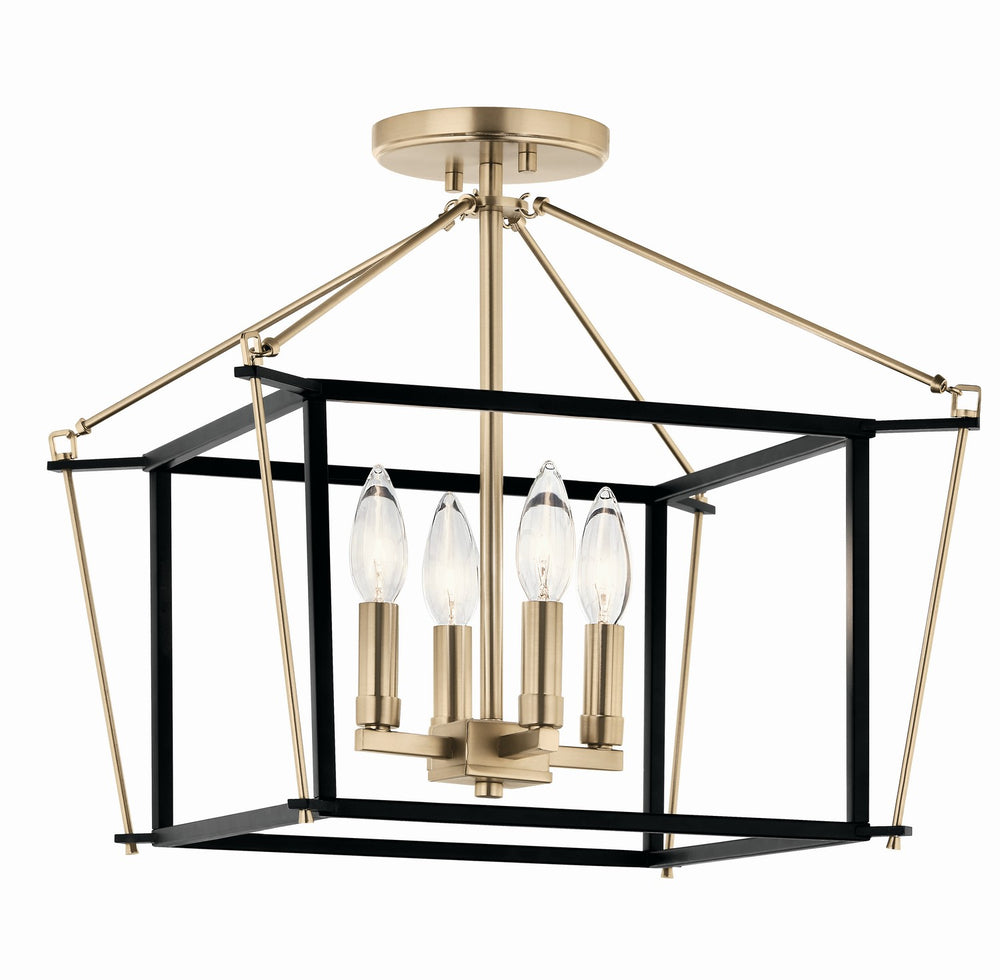Kichler Canada - Four Light Semi Flush Mount - Eisley - Champagne Bronze- Union Lighting Luminaires Decor