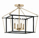 Kichler Canada - Four Light Semi Flush Mount - Eisley - Champagne Bronze- Union Lighting Luminaires Decor