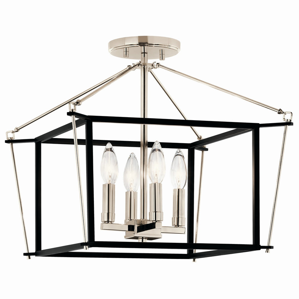 Kichler Canada - Four Light Semi Flush Mount - Eisley - Polished Nickel- Union Lighting Luminaires Decor