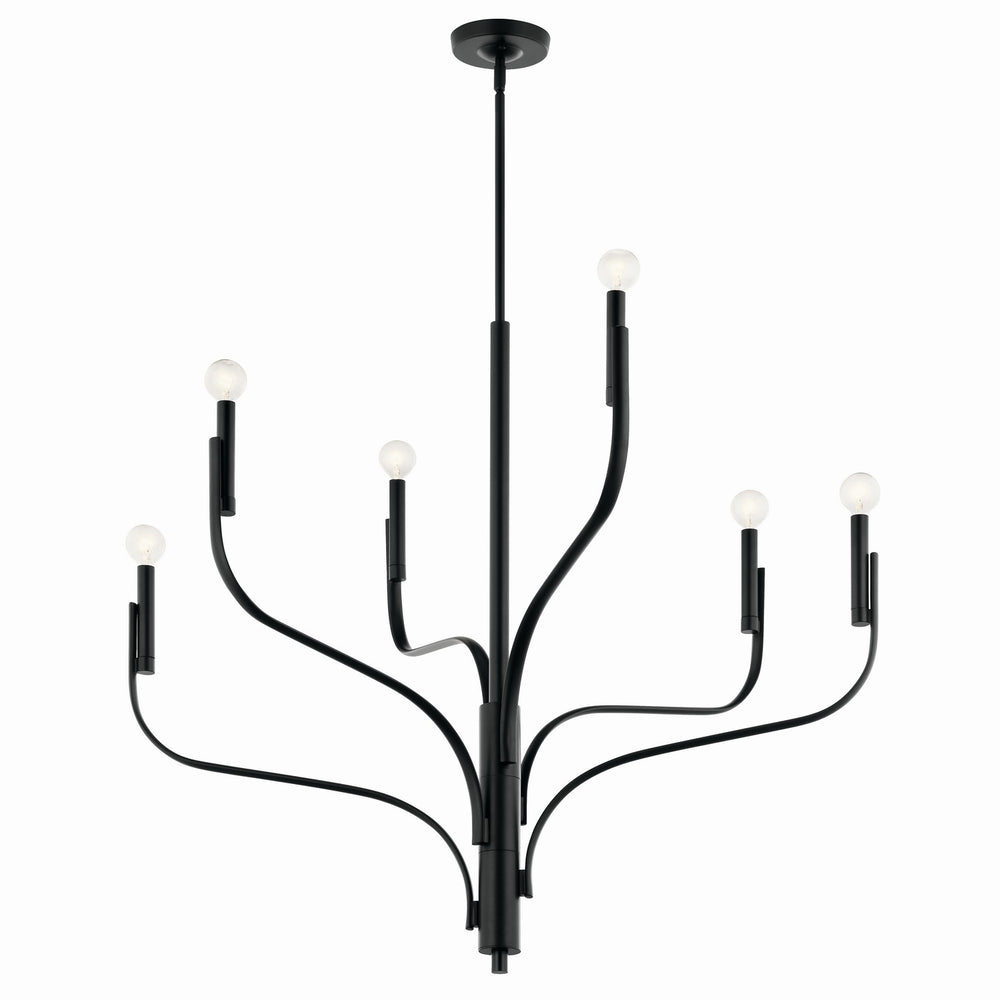 Kichler Canada - Six Light Chandelier - Livadia - Black- Union Lighting Luminaires Decor
