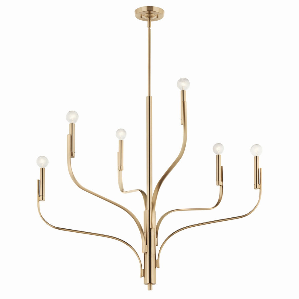 Kichler Canada - Six Light Chandelier - Livadia - Champagne Bronze- Union Lighting Luminaires Decor