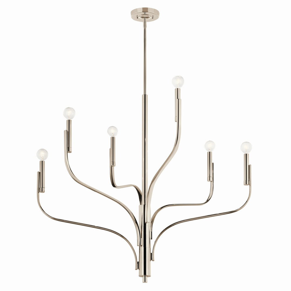 Kichler Canada - Six Light Chandelier - Livadia - Polished Nickel- Union Lighting Luminaires Decor