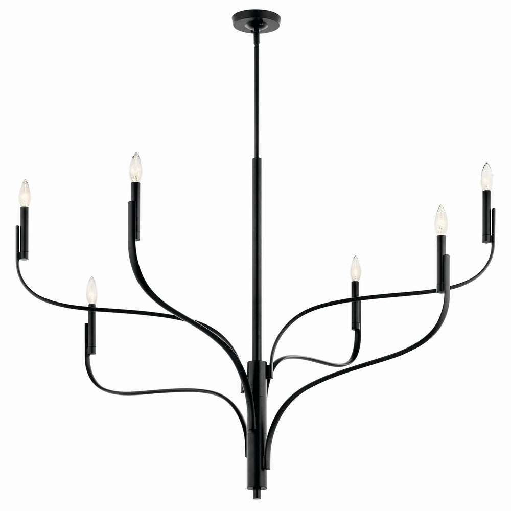 Kichler Canada - Six Light Chandelier - Livadia - Black- Union Lighting Luminaires Decor