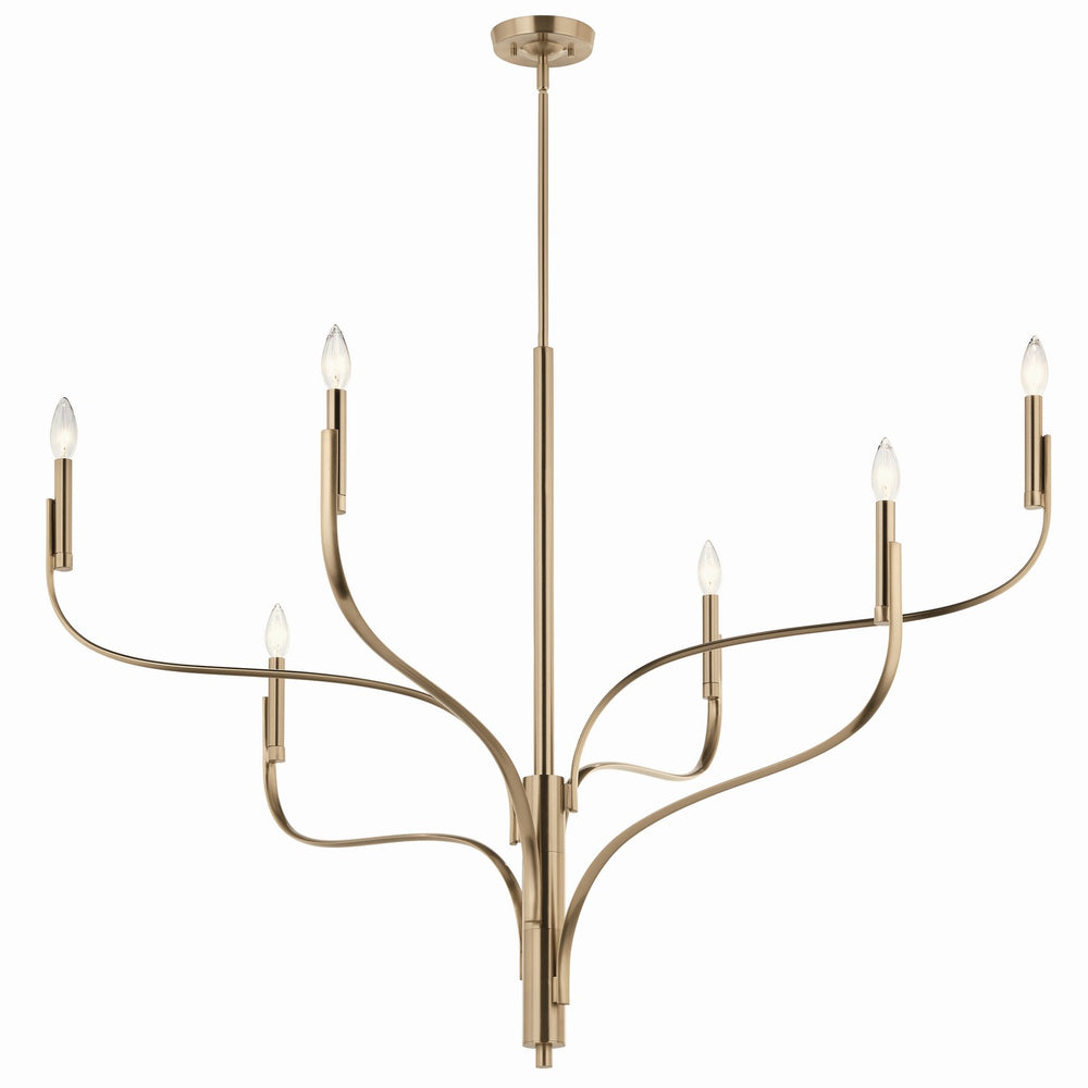 Kichler Canada - Six Light Chandelier - Livadia - Champagne Bronze- Union Lighting Luminaires Decor
