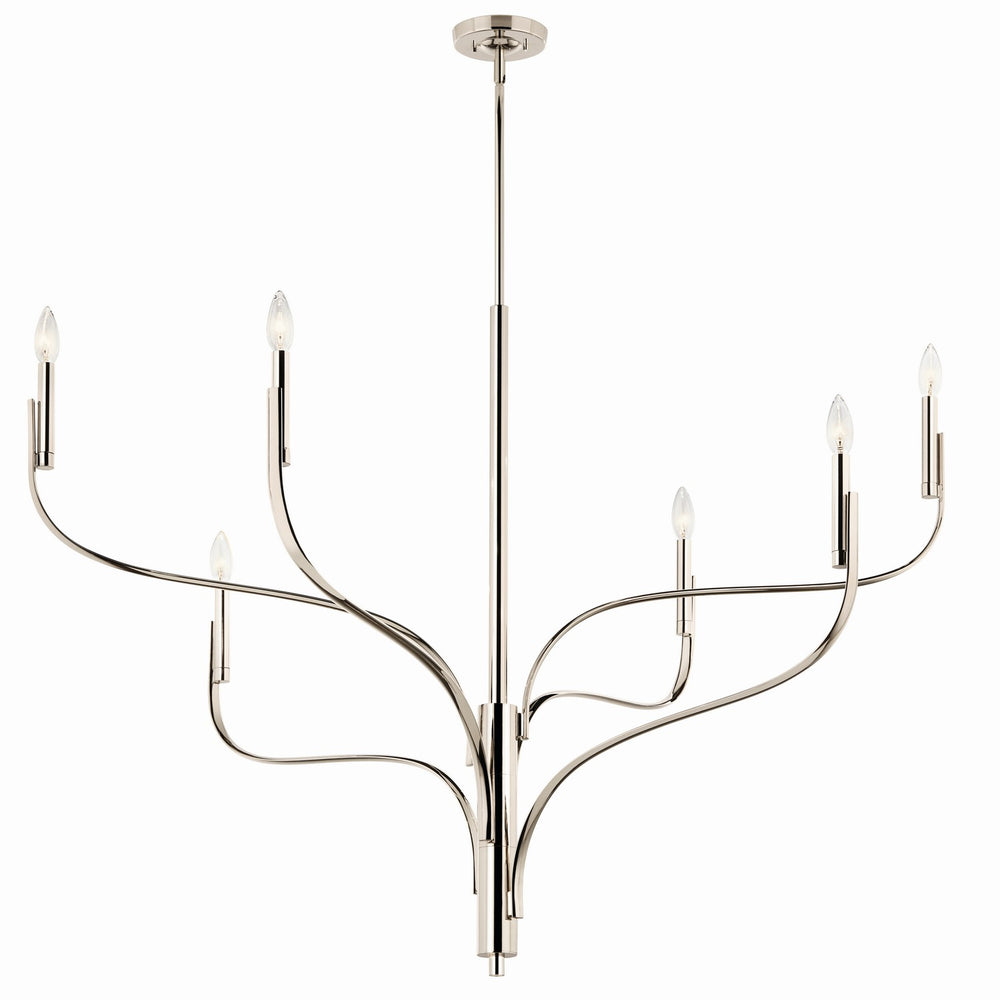 Kichler Canada - Six Light Chandelier - Livadia - Polished Nickel- Union Lighting Luminaires Decor