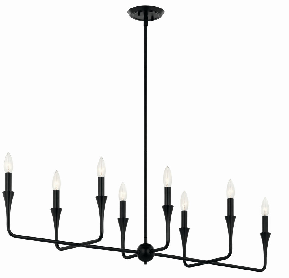 Kichler Canada - Eight Light Linear Chandelier - Alvaro - Black- Union Lighting Luminaires Decor