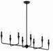 Kichler Canada - Eight Light Linear Chandelier - Alvaro - Black- Union Lighting Luminaires Decor