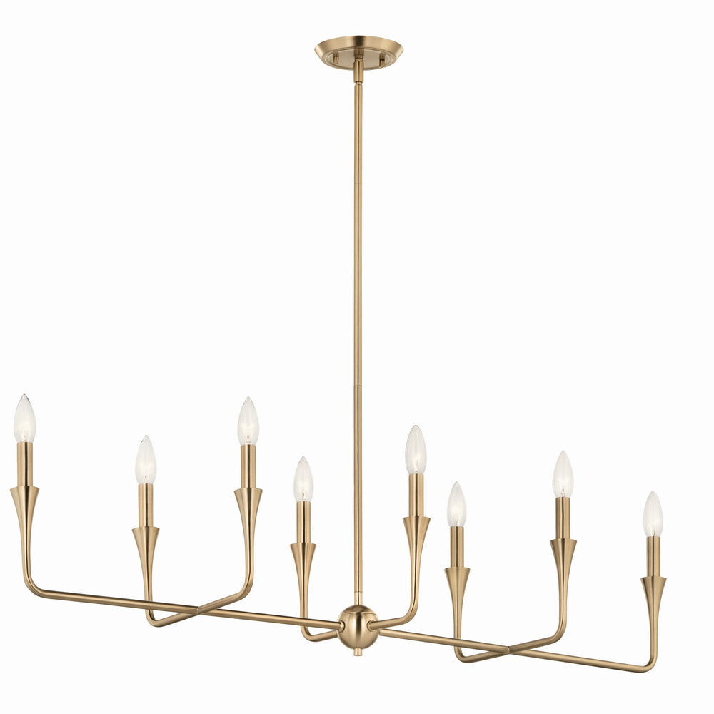 Kichler Canada - Eight Light Linear Chandelier - Alvaro - Champagne Bronze- Union Lighting Luminaires Decor