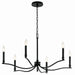 Kichler Canada - Six Light Chandelier - Malene - Black- Union Lighting Luminaires Decor