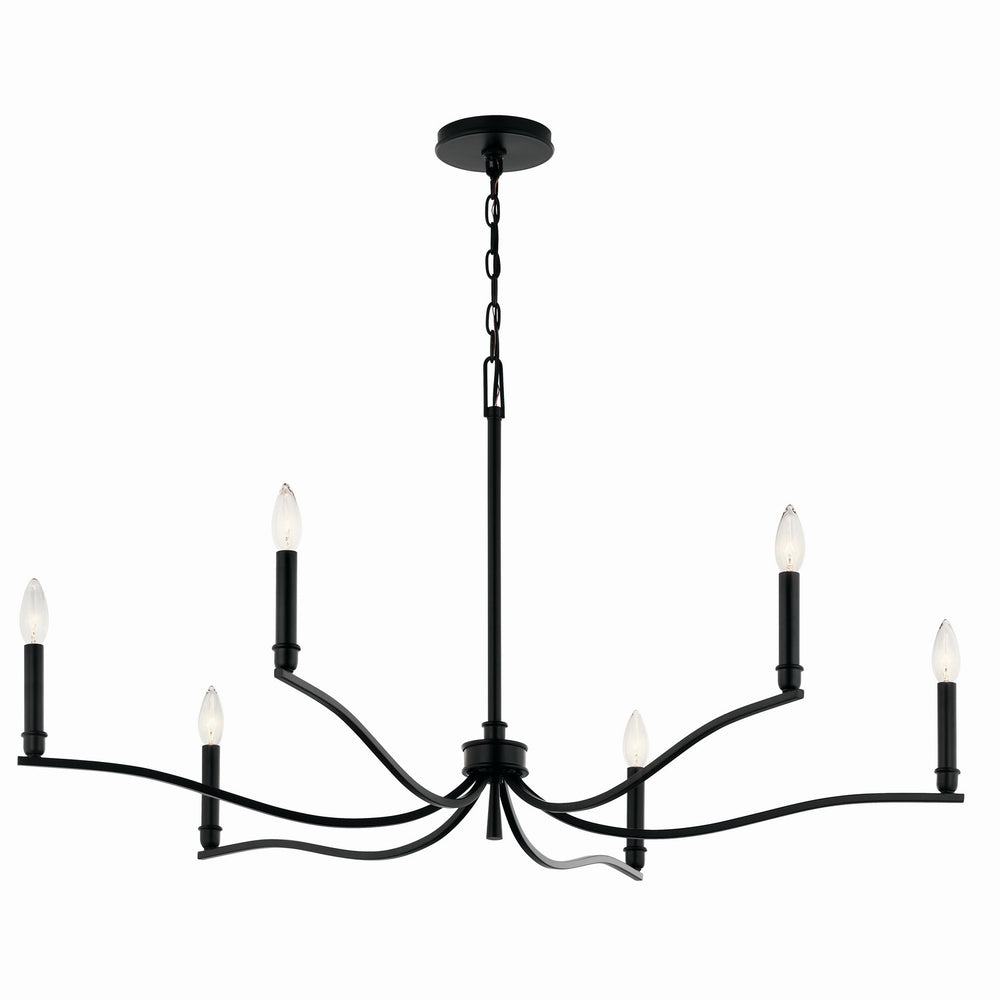 Kichler Canada - Six Light Chandelier - Malene - Black- Union Lighting Luminaires Decor