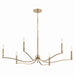 Kichler Canada - Six Light Chandelier - Malene - Champagne Bronze- Union Lighting Luminaires Decor