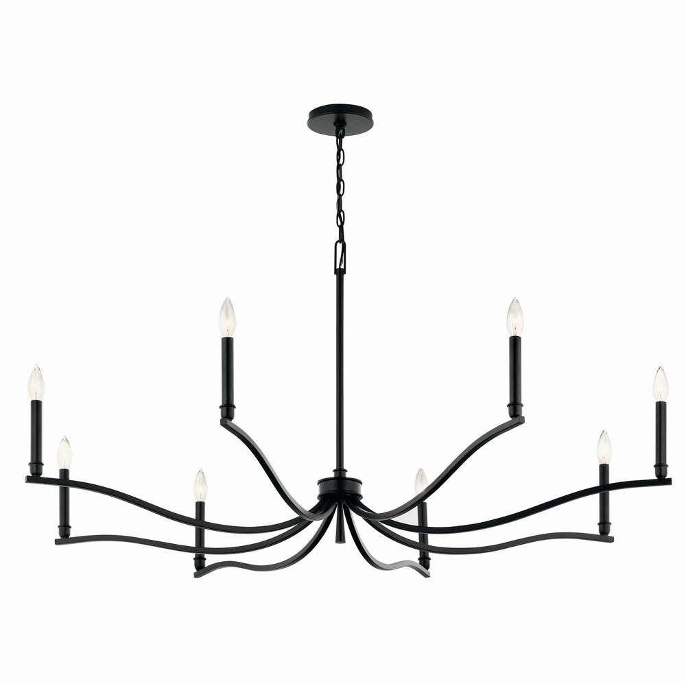 Kichler Canada - Eight Light Chandelier - Malene - Black- Union Lighting Luminaires Decor