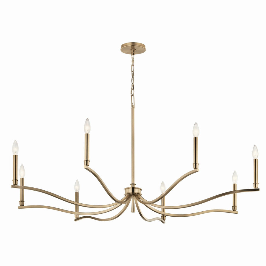 Kichler Canada - Eight Light Chandelier - Malene - Champagne Bronze- Union Lighting Luminaires Decor