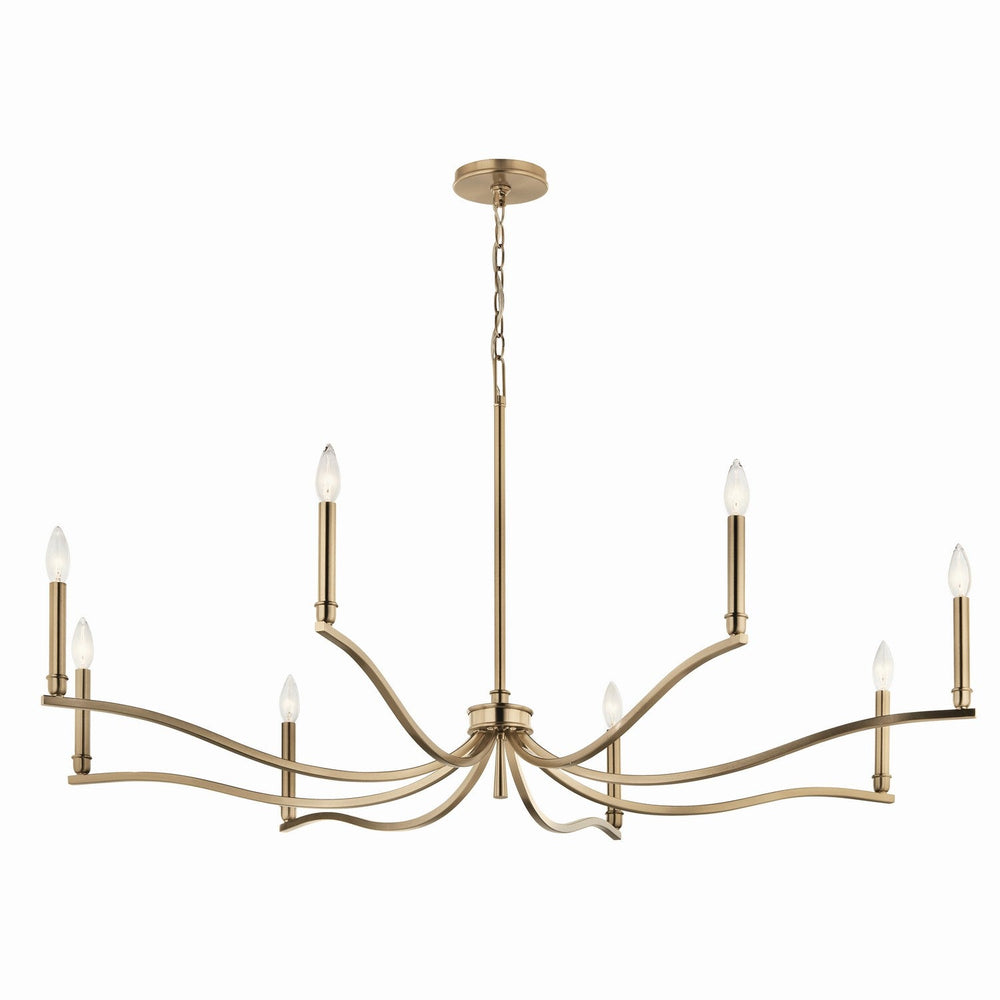 Kichler Canada - Eight Light Chandelier - Malene - Champagne Bronze- Union Lighting Luminaires Decor