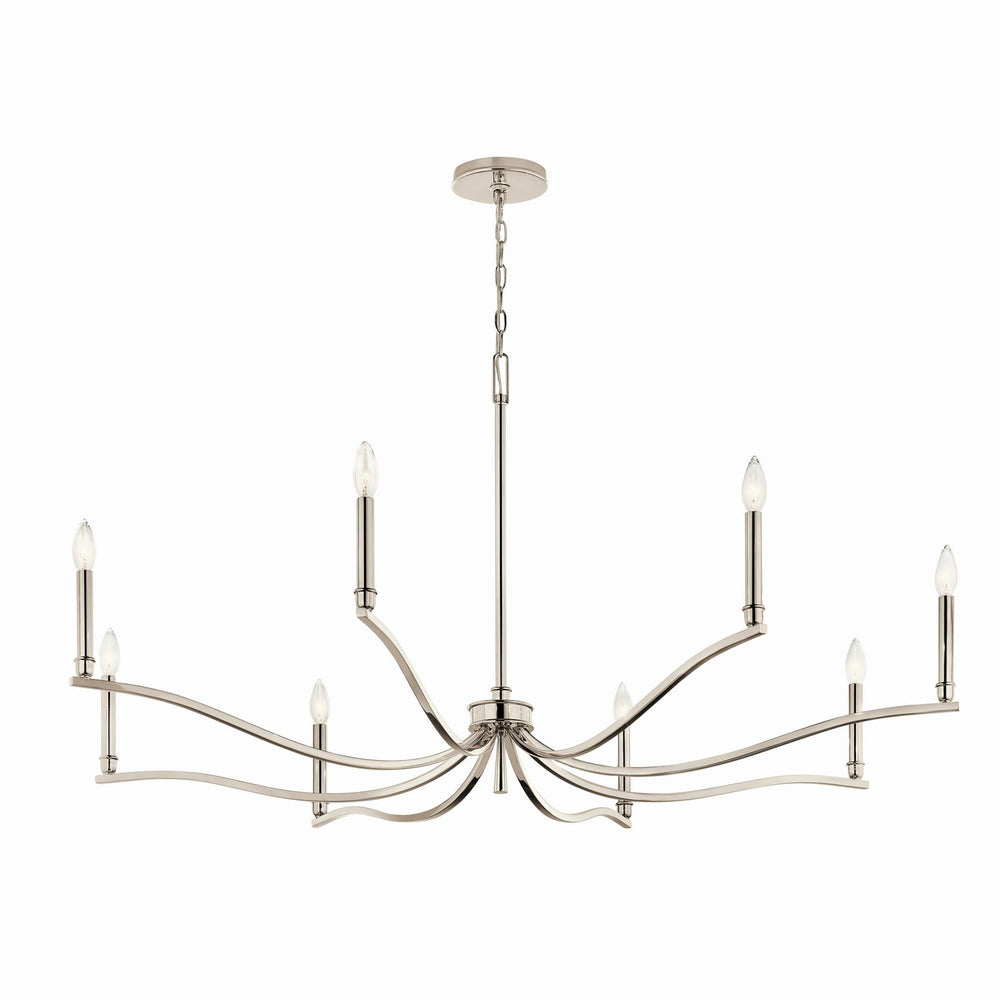 Kichler Canada - Eight Light Chandelier - Malene - Polished Nickel- Union Lighting Luminaires Decor