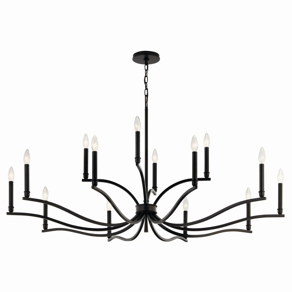 Kichler Canada - 14 Light Chandelier - Malene - Black- Union Lighting Luminaires Decor