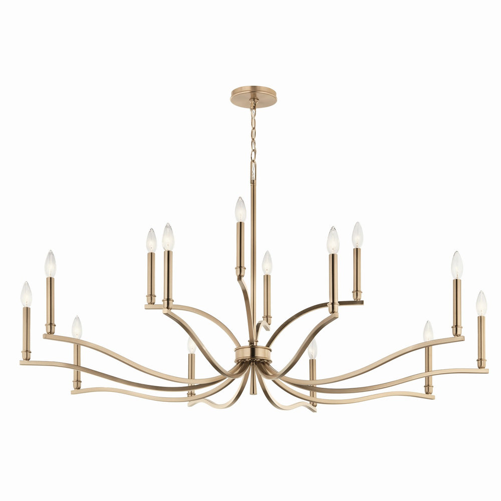 Kichler Canada - 14 Light Chandelier - Malene - Champagne Bronze- Union Lighting Luminaires Decor
