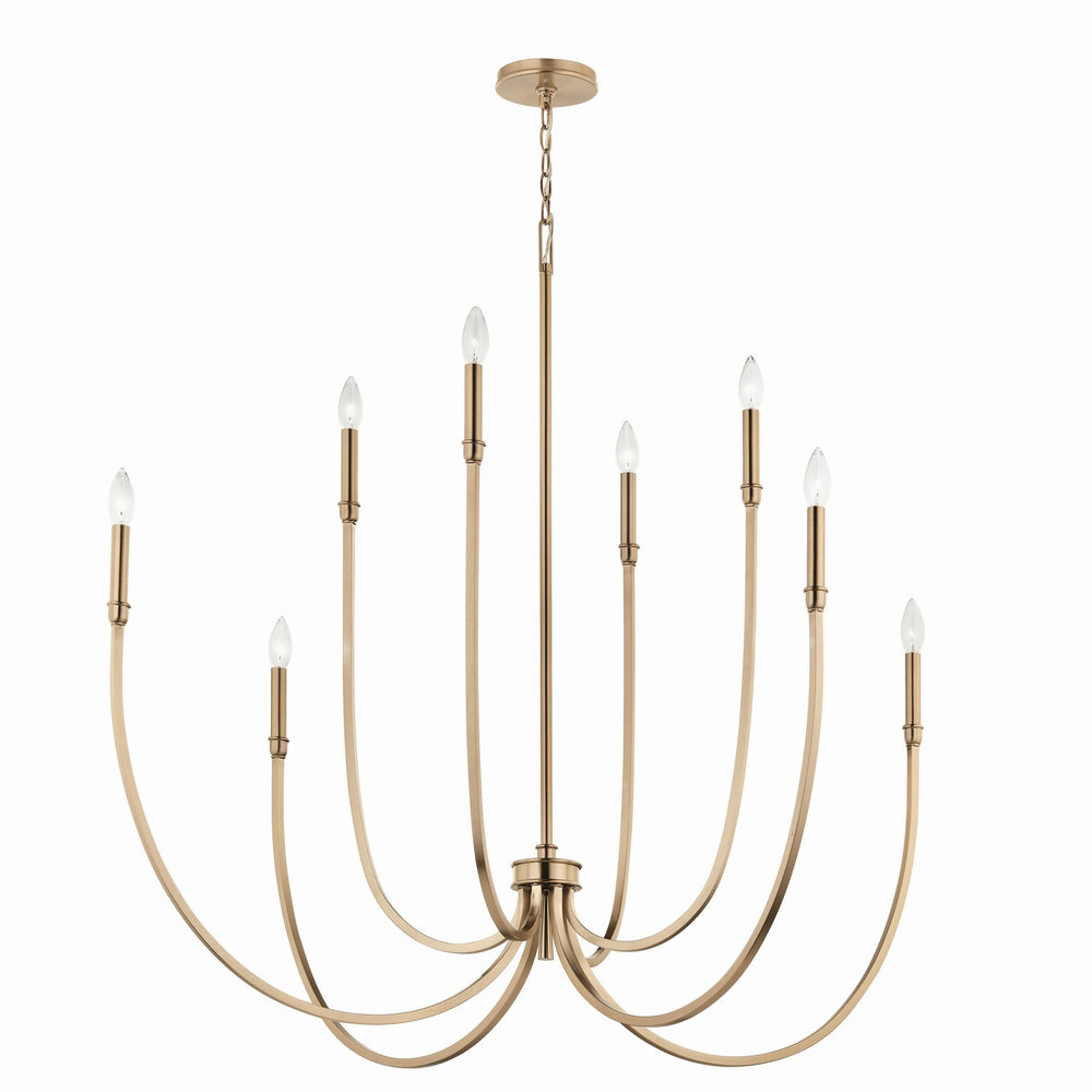 Kichler Canada - Eight Light Foyer Chandelier - Malene - Champagne Bronze- Union Lighting Luminaires Decor