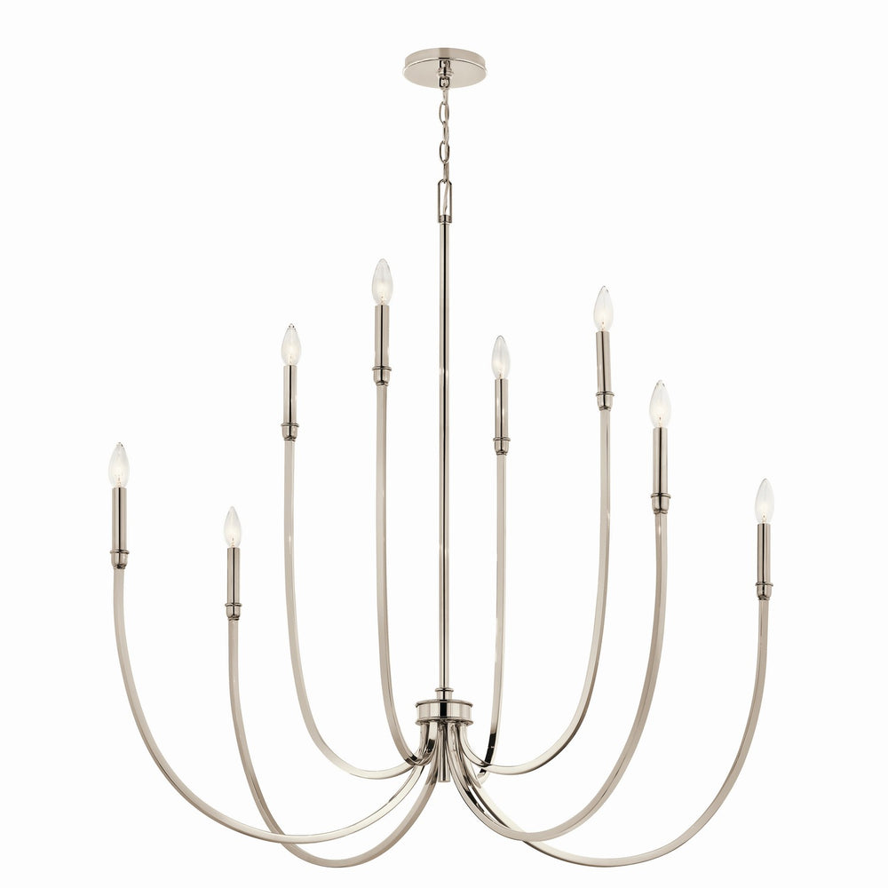 Kichler Canada - Eight Light Foyer Chandelier - Malene - Polished Nickel- Union Lighting Luminaires Decor