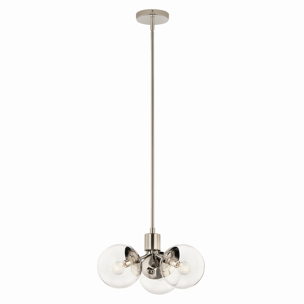 Kichler Canada - Three Light Chandelier/Semi Flush - Silvarious - Polished Nickel- Union Lighting Luminaires Decor